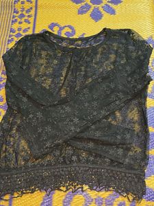 Elegant Black Lace Top