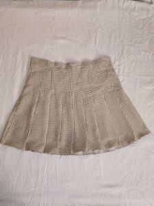 Plaid Pleated Mini Skirt