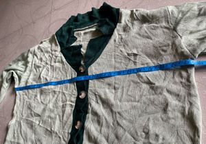 New Stylish Two-Tone Button-Up Cardigan/Shrug