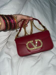 Valentino bag with Rhinestone Logo