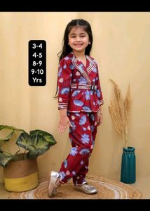 Girls Floral Print Coord Set