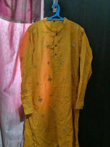 Embellished Yellow Kurta