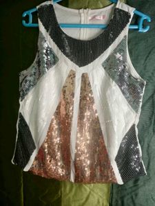 Sparkling Sequin Embellished Top