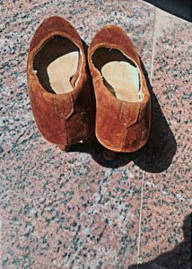 Vintage Brown Suede Platform Heels