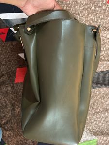 Olive green Handheld Handbag