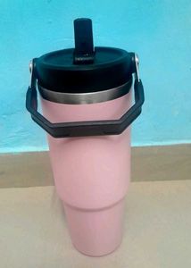 Pink Insulated Tumbler with Straw Lid