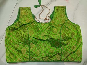Green Brocade Blouse