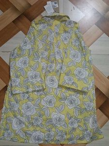 Yellow Rose Print Kurta Set