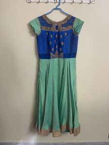 Blue & Mint Anarkali Dress