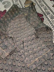 Stylish Grey Printed Kurta