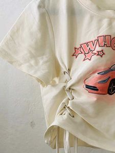 Cute Car Graphic Cropped Tee