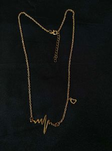 Gold Heartbeat Necklace