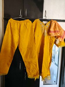 Yellow Kurta Set with Dupatta