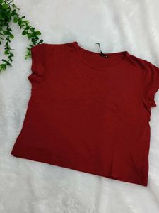 Solid Red Pocket T-Shirt