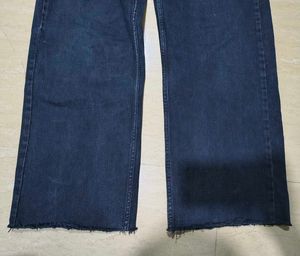 Dark Wash Black Wide Jeans