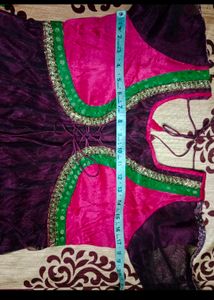 New Velvet Net Anarkali Frock