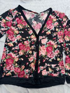 Floral Print Cardigan