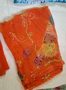Colorful Ethnic odhna 4 set semi fabric