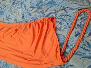 Newme Vibrant Orange Ruched Bikini Set