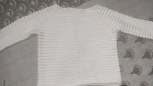 white Striped Knit top
