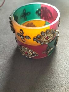 Vibrant Multi-Color Embellished Bangles