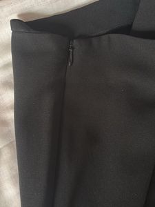 Black High-Waisted Straight-Leg Trouse