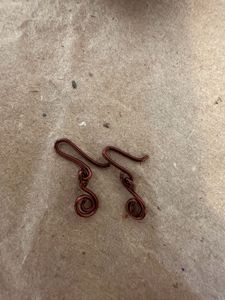 Artistic Wire Swirl Earrings Copper