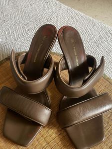 Gia Borghini X Pernille Teisbaek leather sandal