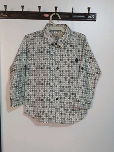 kids Patterned Button-Up Shirt and pant