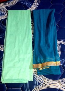 Two Chiffon Dupattas✨💚💙