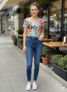 Floral Print Women's Top