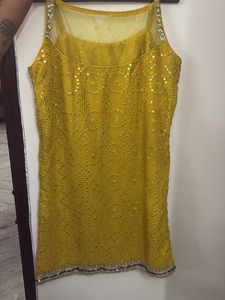 Yellow Embellished Kurta