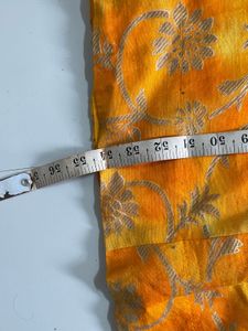 Elegant Yellow Brocade Blouse