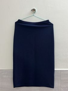 Navy Blue Straight Skirt