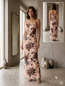 Elegant Floral Print Slip Dress