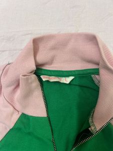 Dressberry Colorblock Zip-Up Sweatshirt