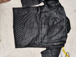 Men's Black Faux Leather Biker Jacket