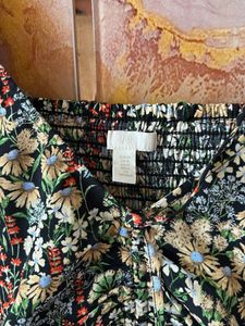 Floral Print Ruched Long Sleeve Top
