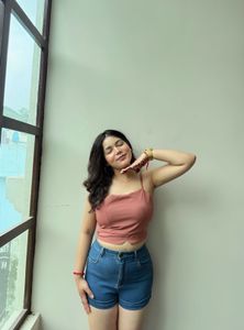 Tank top with Denim Shorts