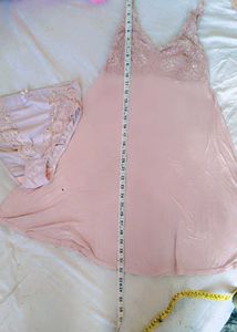 Pink Lace Lingerie Dress