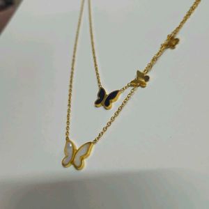 Elegant Butterfly Layered Necklace