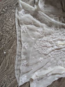 Elegant White Chikankari Kurta