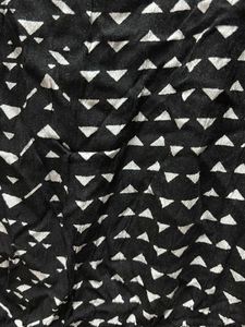 Stylish Black &amp; White Printed Midi Dress