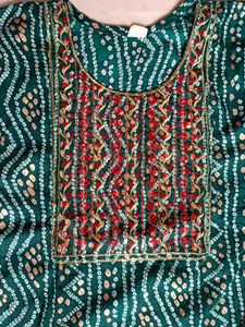Elegant Green Printed Kurta