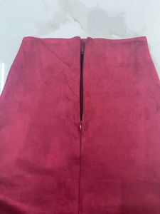 Burgundy Pencil Skirt