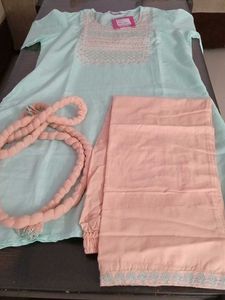 Light Green Kurta with Peach Pants