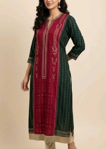W Brand Stylish Black & Red Kurta