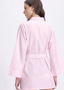 Chic Pink Shirt Dress