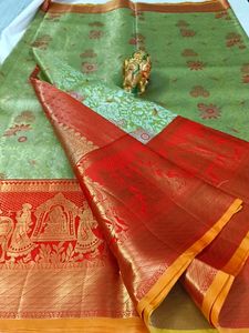 Bridal Silk Saree with pallaki border