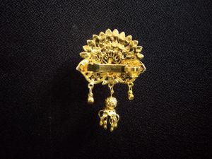 Beautiful, Pretty, Peacock, Moti, Diamond, Golden Colour Hairclip